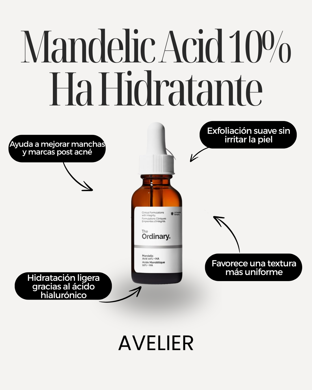 The Ordinary | Mandelic Acid 10% + Ha Hidratante 30ml